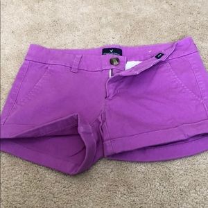 Purple AE Strech Midi Shorts